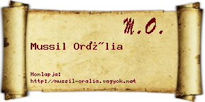 Mussil Orália névjegykártya